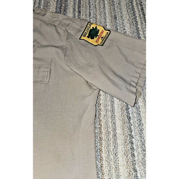 Vintage ARKANSAS FORESTRY COMMISSION Shirt with Patches COUNTY RANGER forest - Picture 2 of 10